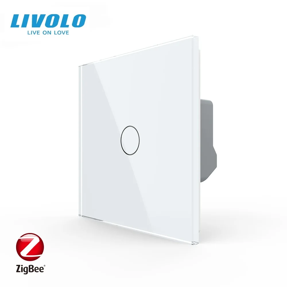 

New Livolo EU Standard,Smart Touch Wall Switches ,Tempered Glass Panel,1 Gang 1 Way ,Wireless Switch Working with Alexa Zigbee