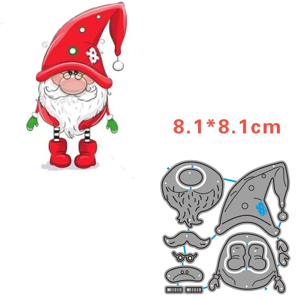 Рождественские штампы набор вырубных штампов &quotСнеговик Олень Пингвин дерево