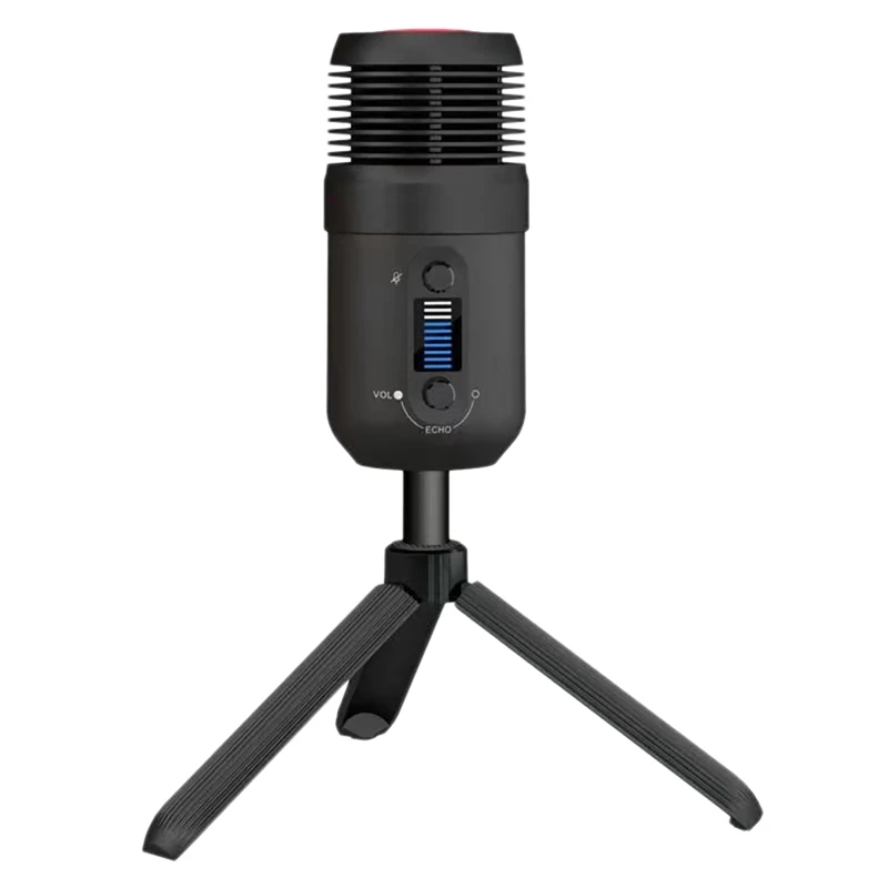 

USB Microphone Pc Condenser Microphone One-Key Muting With 3.5Mm Monitor Headphone Jack For Game Live Broadcast