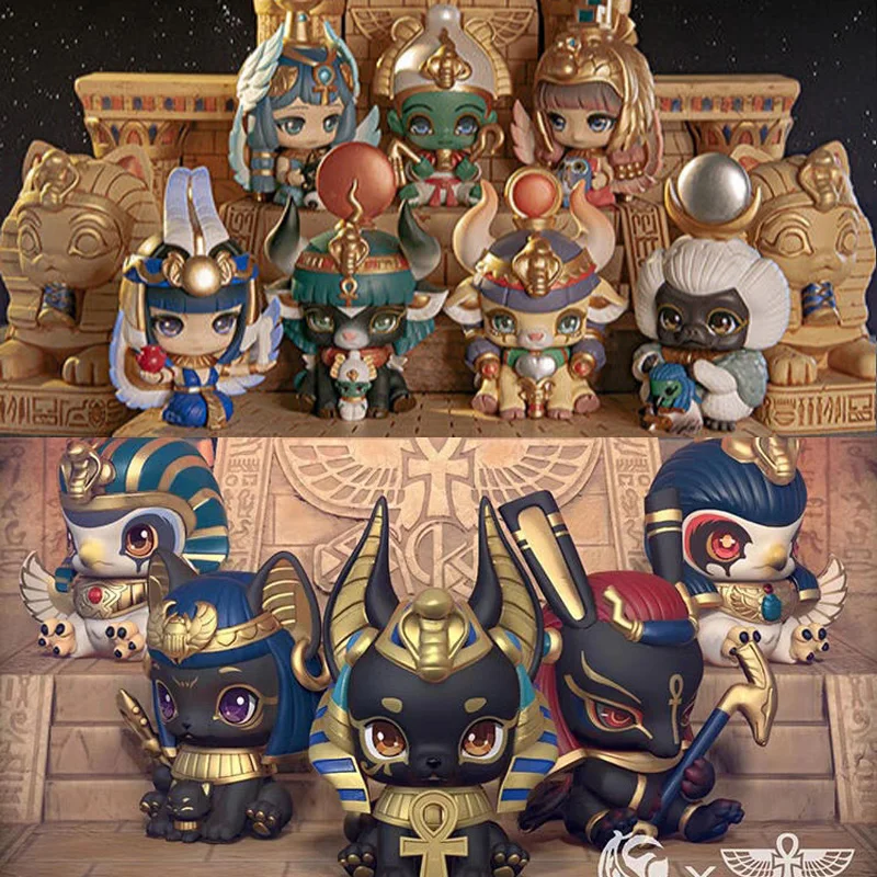 Caja ciega de 8CM para ni&ntilde;a, pupitre de juguete misterioso de Yalu, Egipto, jard&iacute;n de infancia, figuras de Anime, bonito modelo de escritorio, decoraci&oacute;n para el hogar, regalo-0