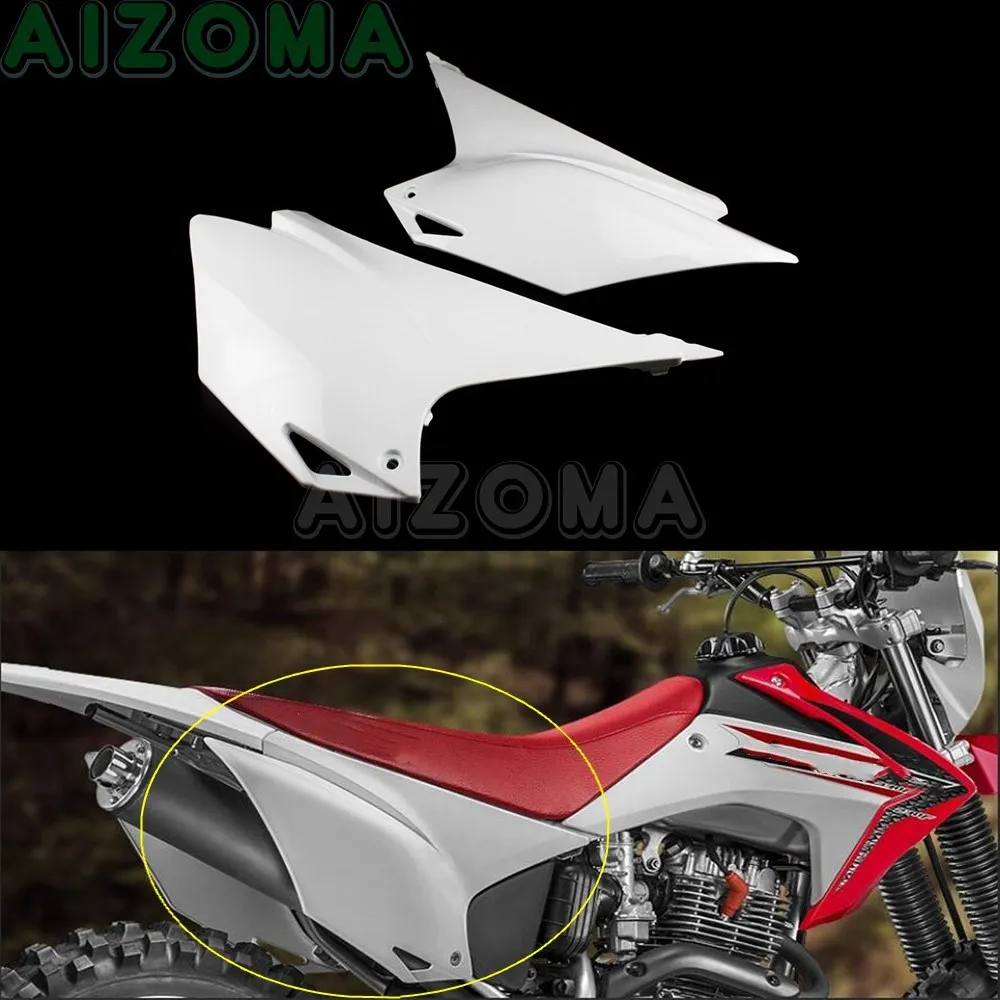 2x Dirt Bike Motocross Rear Side Cover For Honda CRF150F CRF230F White Exhaust Pipe Protector CRF 150F 230F 2015-19 | Автомобили и