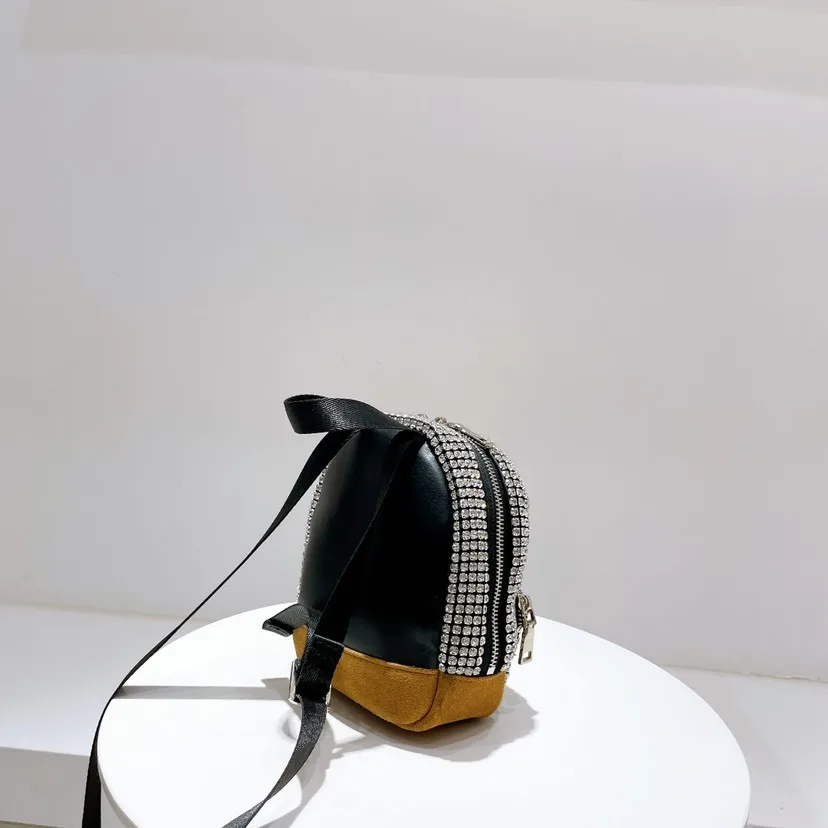 Рюкзак со стразами мини-сумка с кристаллами модная женская школьная сумка для