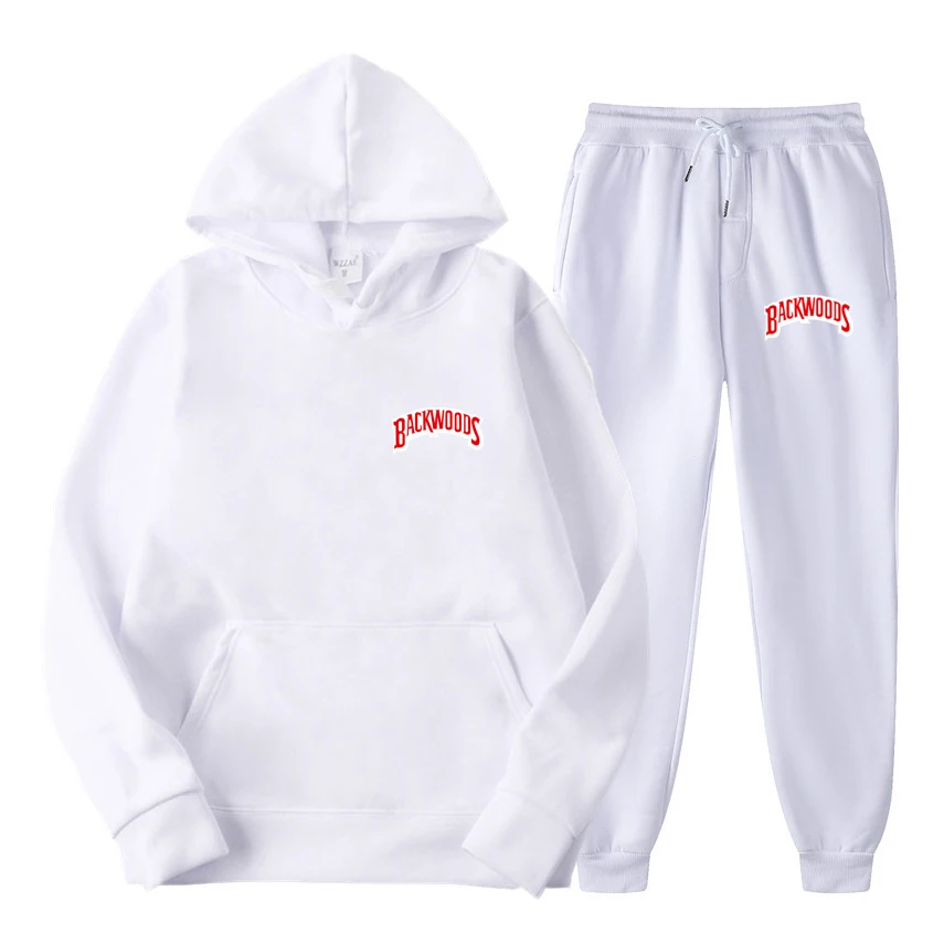 

brand Backwoods Men's Set Fleece Hoodie Pant Thick Warm Tracksuit Sportswear Hooded Track Suits Male Sweatsuit Tracksuit