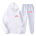 Брендовый Мужской комплект из флиса с капюшоном и брюк, толстый теплый спортивный костюм, спортивная одежда, спортивные костюмы с капюшоном, мужской спортивный костюм, спортивный костюм