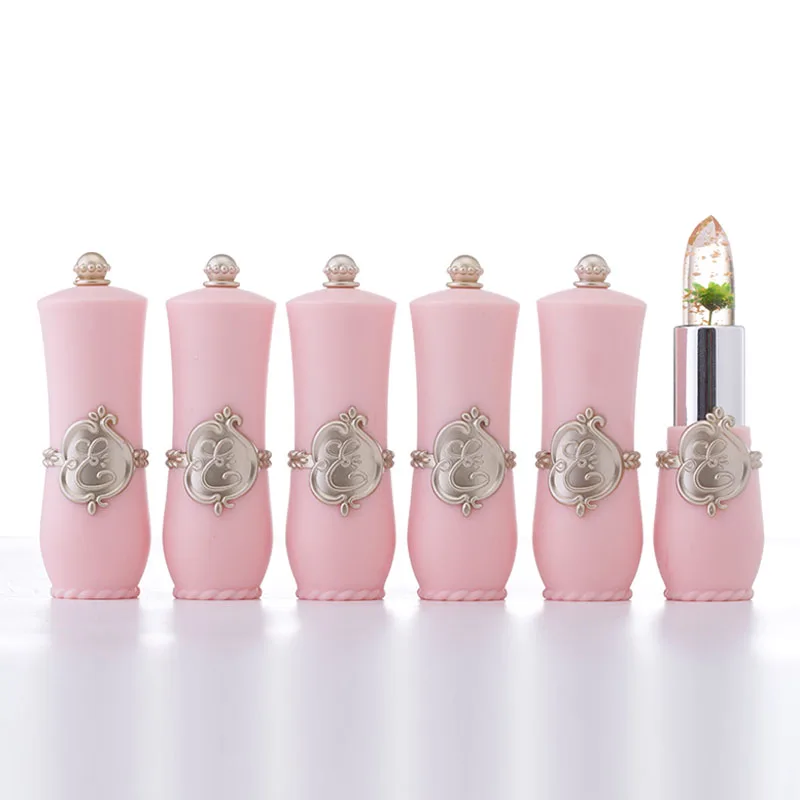 Макияж губ для женщин Красота яркий цветок Кристалл Желе Прозрачная губная