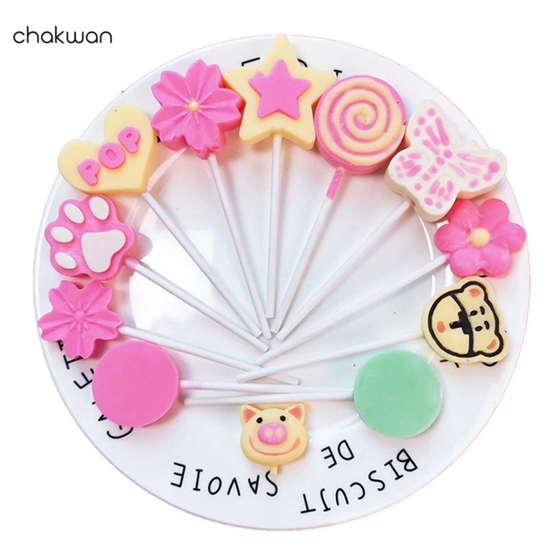 DIY силиконовая форма ручной работы для шоколадных леденцов домашняя мультяшных