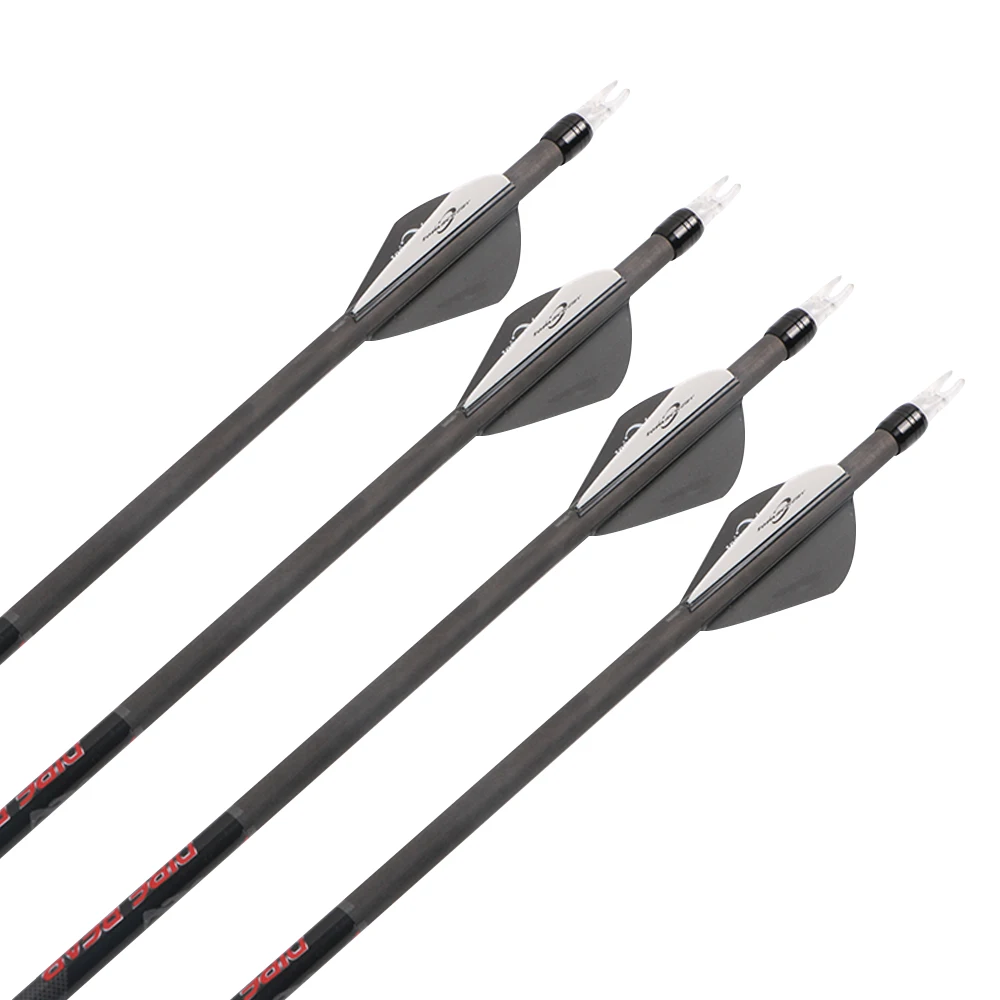 Стрелы из чистого углерода для стрельбы лука сменные стрелы Spine300/350/400 с