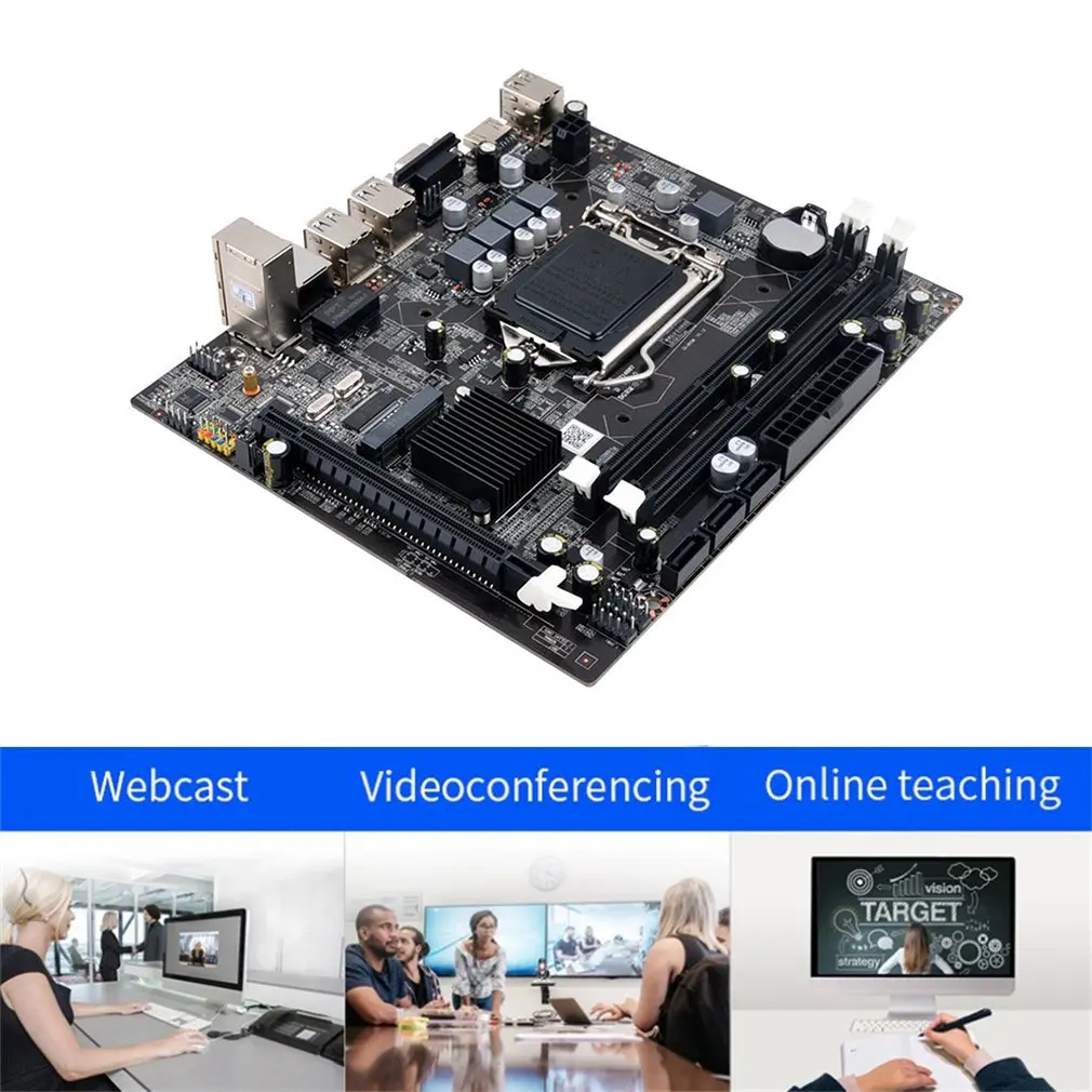 

Motherboard Socket Desktop image USB Motherboard Integrated Mainboard P55 1156 DDR3 Support for I3530 I5650CPU