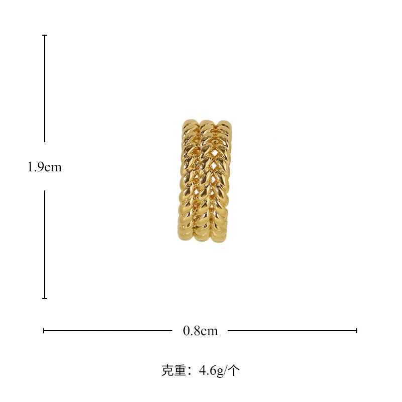 

TOSAKO Hoop Earring Gold Color Fashion Personality Wedding Engagement Vintage