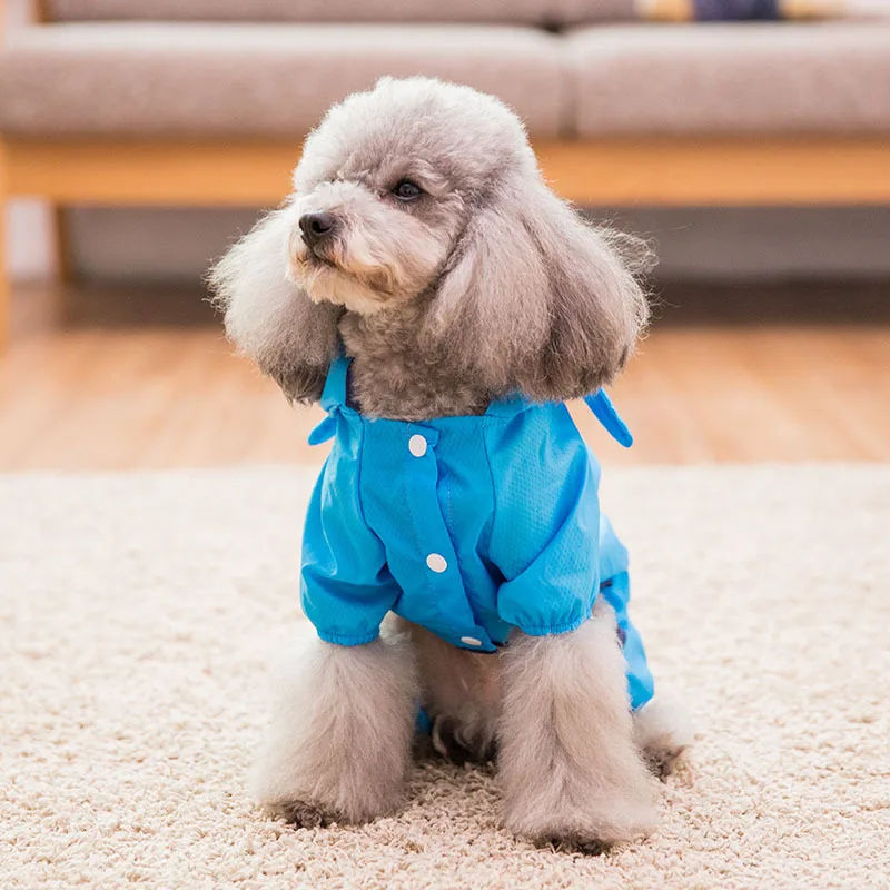 Водонепроницаемый дождевик для собак с капюшоном милое животное собака щенков