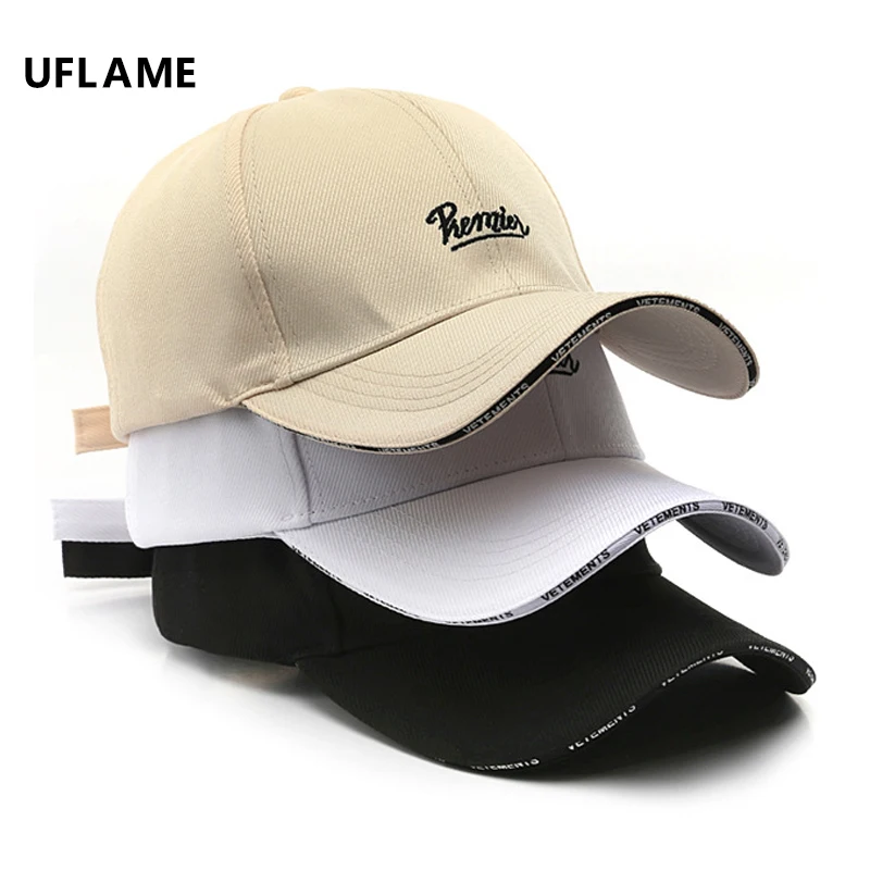 

UFLAME Cotton Baseball Cap for Women Men Designer Summer Sunscreen Caps Adjustable Unisex Snapback Hat Couple Outdoor Sports Hat