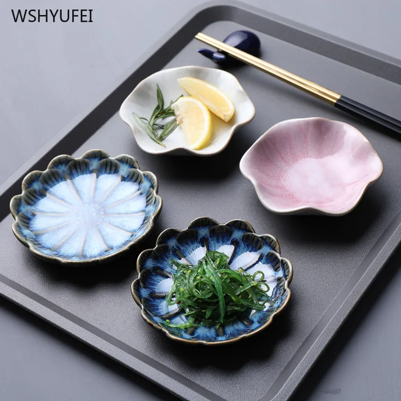 1 шт. необычная керамическая тарелка с цветами соевый соус уксус искусственная