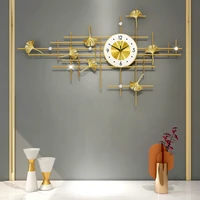 nordic creative wall clocks mechanism metal living room luxury golden wall clocks modern reloj de pared home decoration dg50wc