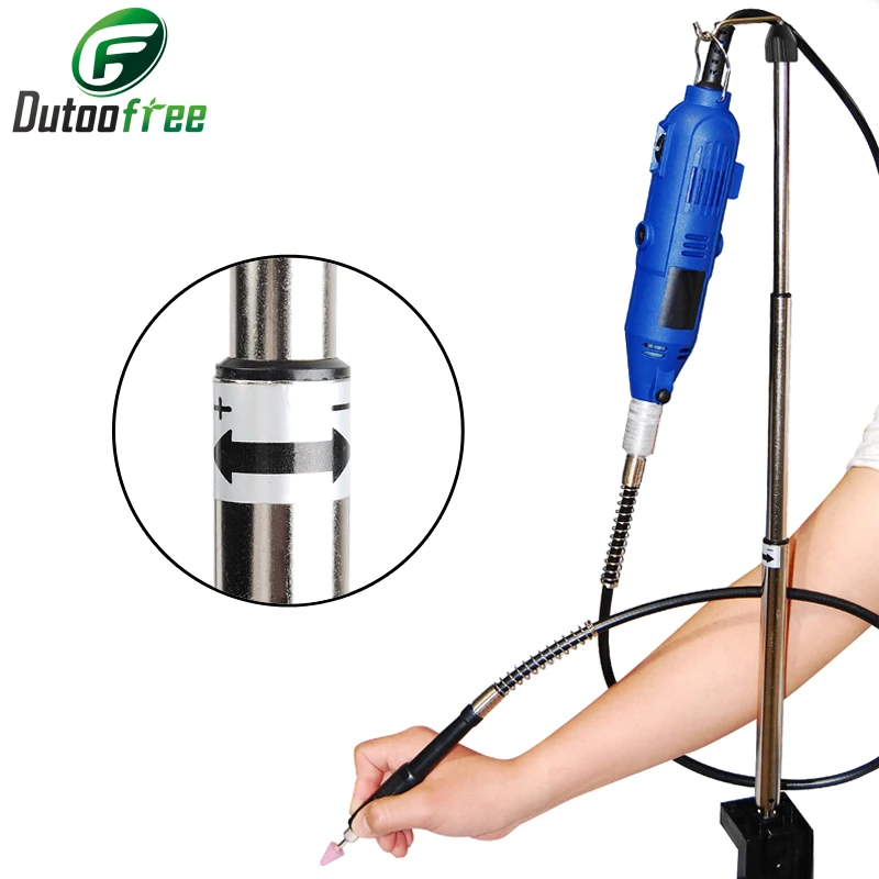 Фото Подставка для держателя Dremel, 1 шт., вешалка с зажимом для вращающегося инструмента, аксессуары для Dremel, многофункциональный кронштейн №1