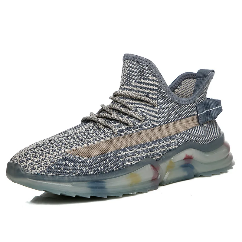 

2021new Men's Shoes Mesh Breathable Popcorn Season Sports Running Leisure Tide Running Coconut All-Matching Student