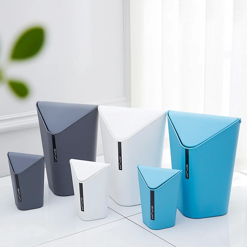 

Desktop Mini Plastic Trash Can Car Trash Bin Lid Kitchen Corner Garbage Bin Home Office Desktop Trash Basket Sundries Barrel Box