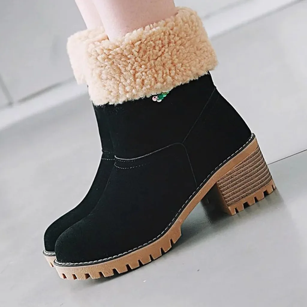 Большие размеры женские ботинки шикарные с принтом любовь повседневные зимние