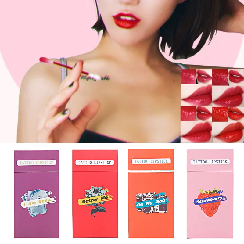

Cotton Swab Lip Glaze Lipstick Lip Stain Cigarette Case Cotton Swab Lipsticks Long Lasting Waterproof Cosmetics For Women Smj
