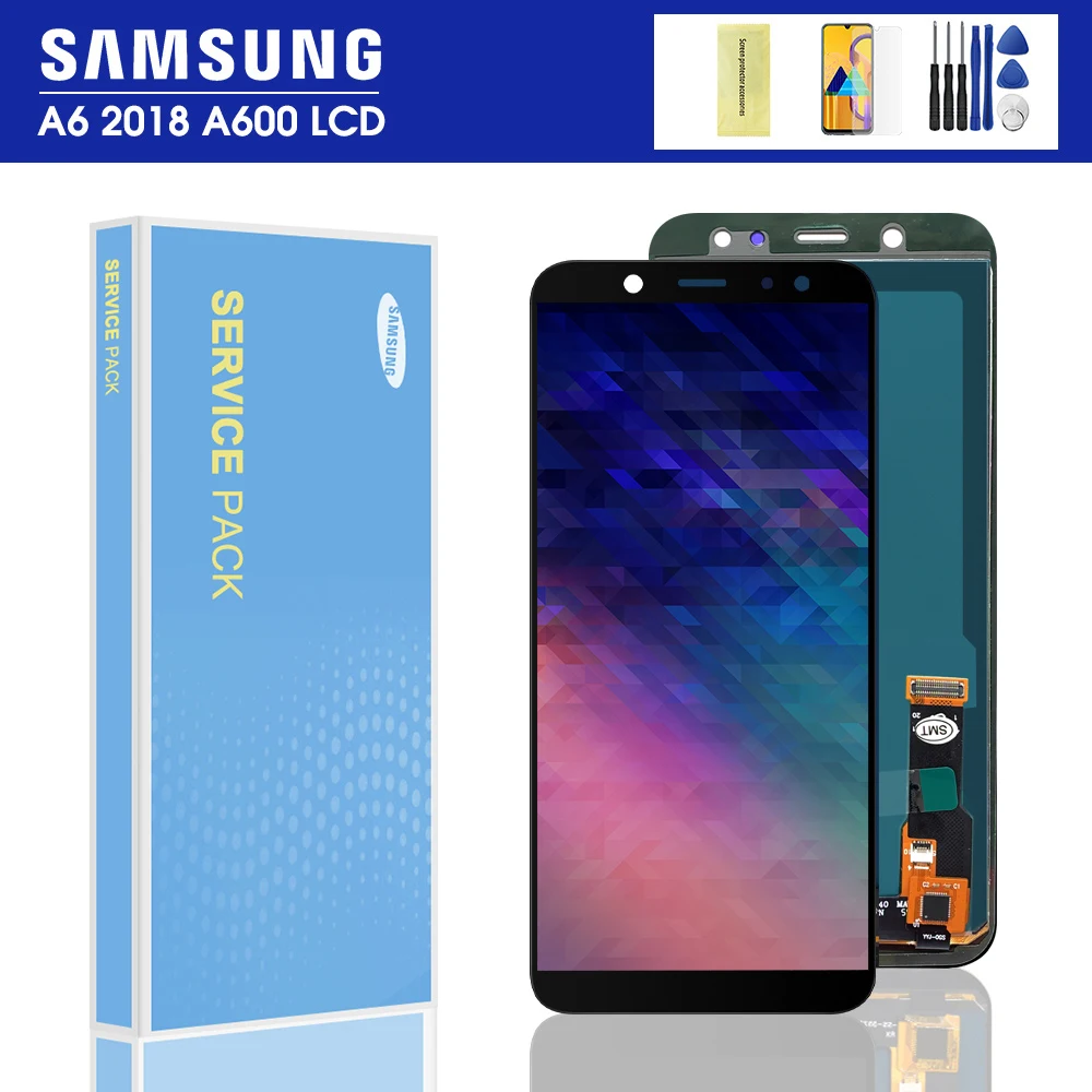 100% протестированный 5 6 &quotЖК-дисплей для SAMSUNG Galaxy A6 2018 A600 ЖК-дисплей с сенсорным