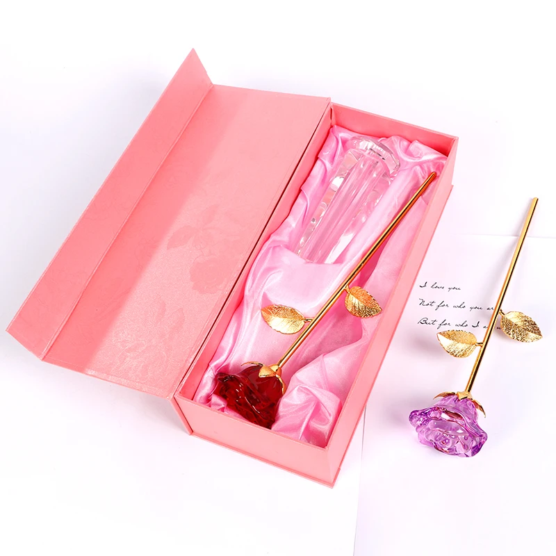 Романтический кристаллический розовый свадебный подарок на помолвку день