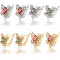 butterfly luxury big zircon wedding earring making supplies for diy handmade women tassel crystal earrings jewelry findings