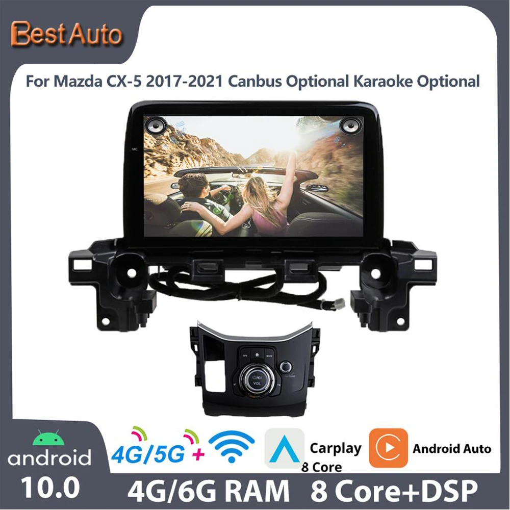 

Автомагнитола BestAuto, 2DIN, Android, сенсорный экран, стерео приемник, мультимедийный плеер, GPS-навигация для Mazda CX-5 2017-2021, Canbus