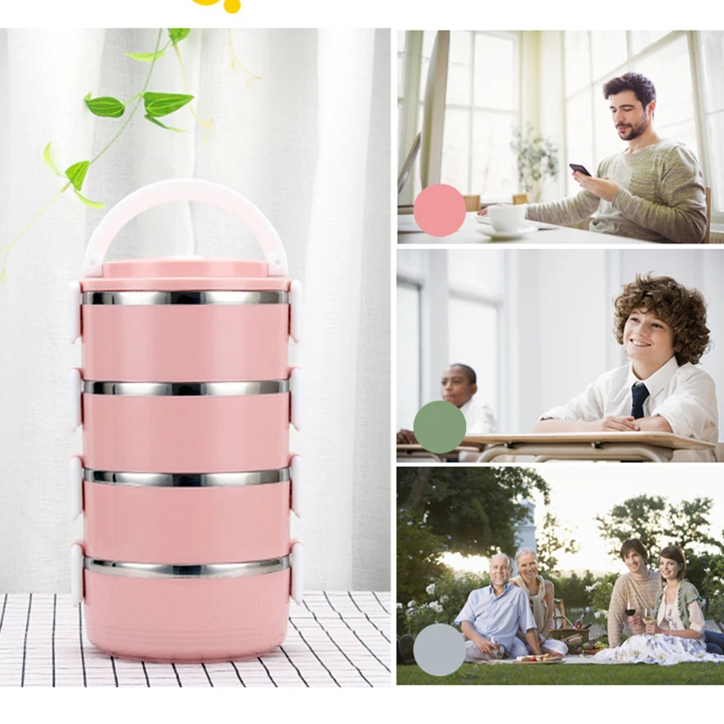 304 термо Ланч бокс из нержавеющей стали для офиса Ланчбокс Герметичный Термос