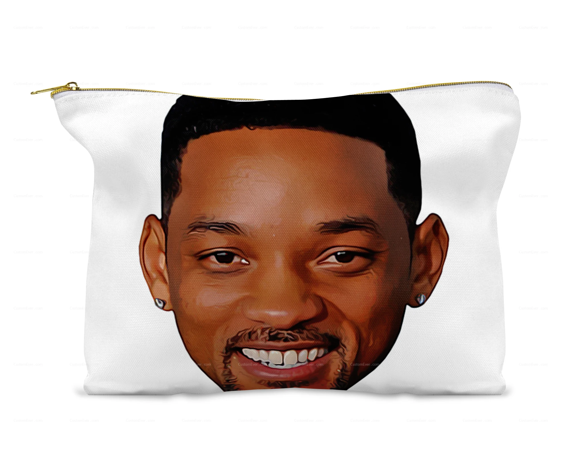 

Will Smith laugh cosmetic bag travel size toiletries zipper pouch small makeup bag cute travel bag for women