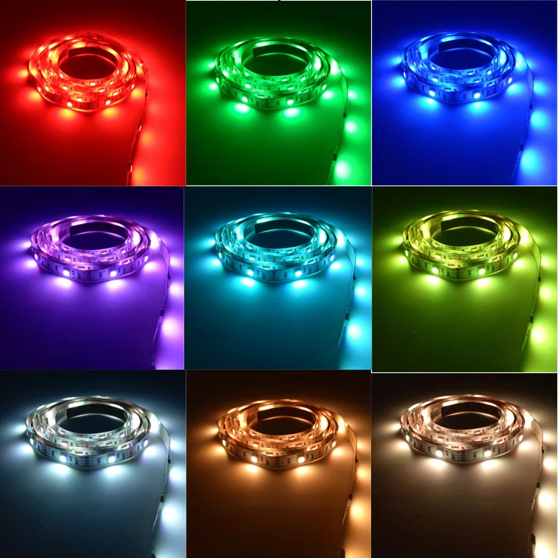 USB Светодиодная лента 5050 RGB гибкий светодиодный светильник DC5V изменяемый Цвет ТВ