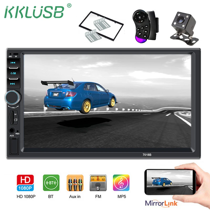 2 din автомагнитола 7 &quotHD Сенсорное Зеркало Ссылка 2din автоаудио мультимедийный
