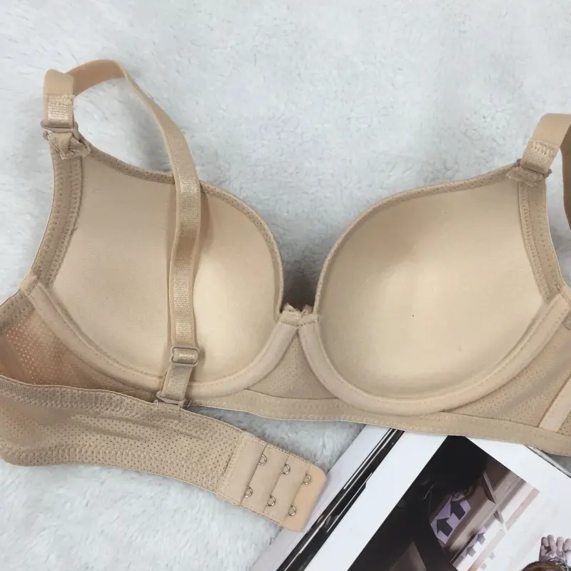 Женский двойной бюстгальтер пуш-ап сексуальный с косточками и бантом мягкий