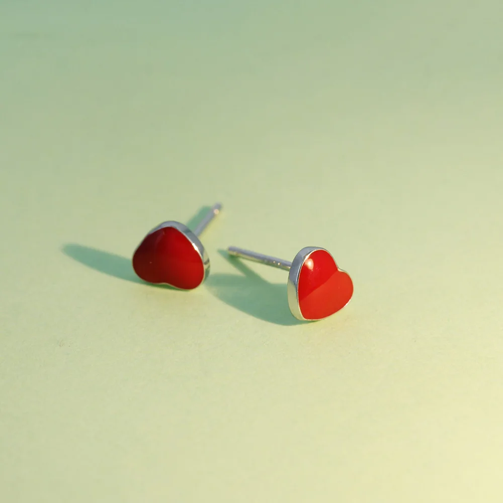 Женские серьги гвоздики из серебра 100% пробы 5 х6 мм|stud earrings|earrings for925 sterling |