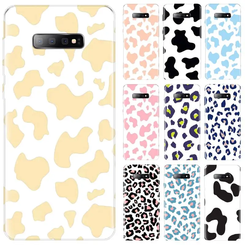 

cow skin print milk Funny Phone Case For Samsung Galaxy S5 S6 S7 S8 S9 S10 S10e S20 edge plus lite Cover Shell Funda