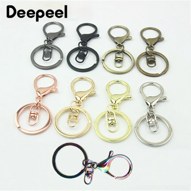

10 шт., металлические пряжки Deepeel для ключей, кольцо-карабин