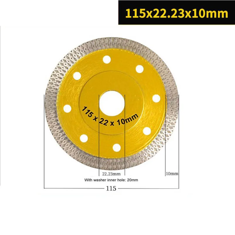 

Dia 115/125mm Diamond Saw Blade For Angle Grinder Diamond Disc For Cutting Ceramics Porcelain Tiles Diamond Cutting Disc