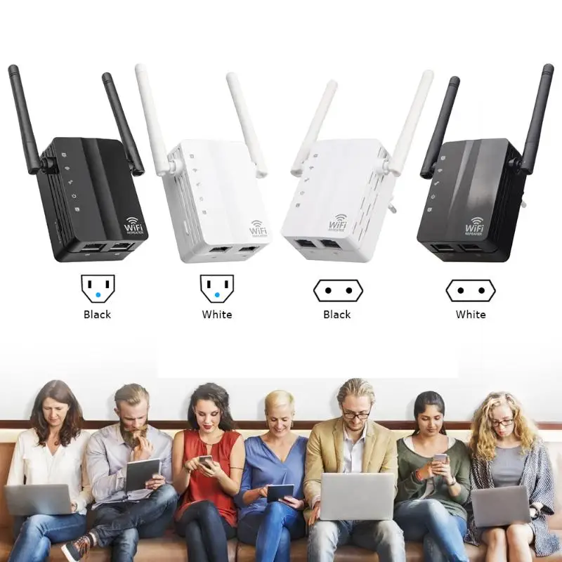 

2.4G Wireless WiFi Repeater Router 300Mbps Signal Amplifier 2 Antennas Dual Band Wi-fi Long Range Extender Home Network Wi-fi
