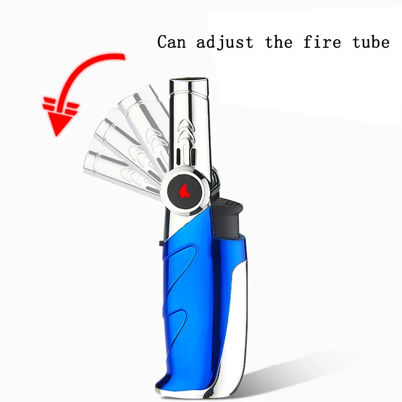 Table Gun Jet Torch Lighter Refillable Gas Turbine Windproof Outdoor Igniter Adjustable Neck Lighters with Flame Lock | Дом и сад