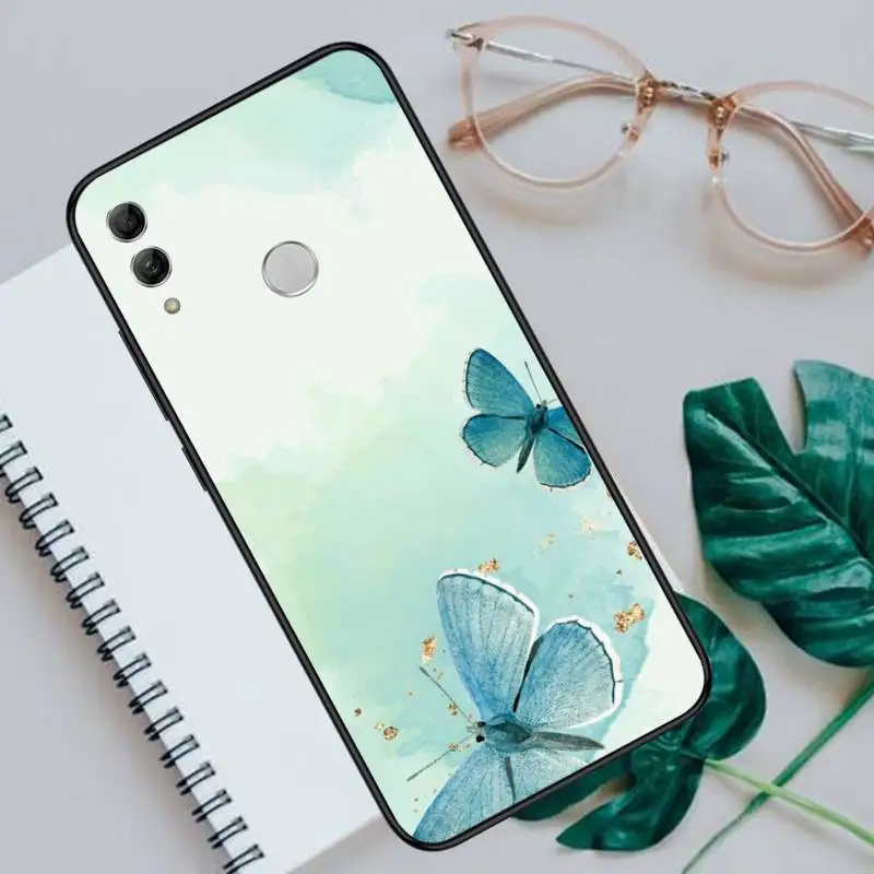 

Retro Flowers Butterfly Phone Case For Huawei Honor 7C 7A 8X 8A 9 10 10i Lite 20 NOVA 3i 3e