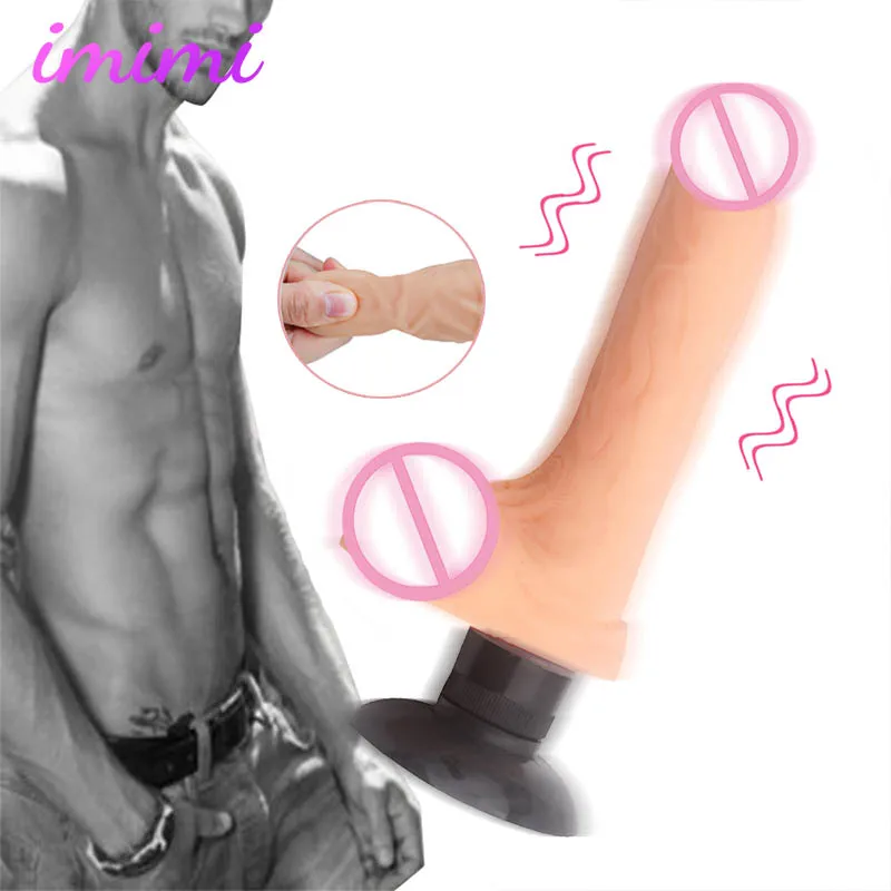 Реалистичный фаллоимитатор вибратор для женщин член мягкий пенис с присоской