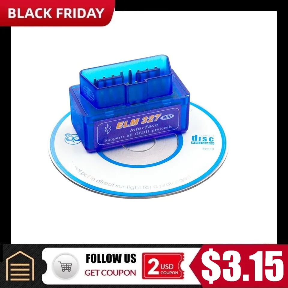 ELM 327 Bluetooth V2.1 ELM327 OBD2 сканер ELM 327 OBD2 считыватель кодов ELM327 Bluetooth адаптер ELM327 BT OBD2 ELM для Android/PC