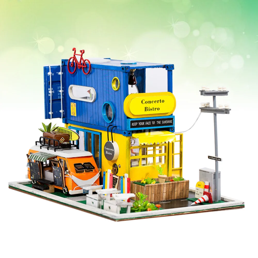 

Doll House DIY Miniature Mini Adornment Toys for Children Wooden Doll house Furniture Model Number K-039