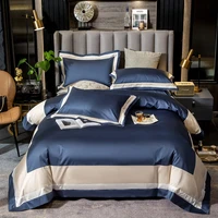 1000tc egyptian cotton patchwork stripe navy duvet cover queen king 4pcs luxury soft bedding simple fitted bed sheet pillowcase