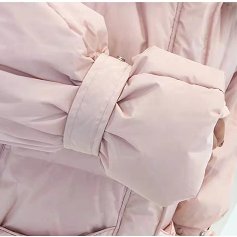 Свободная Повседневная куртка большого размера толстый теплый пуховик