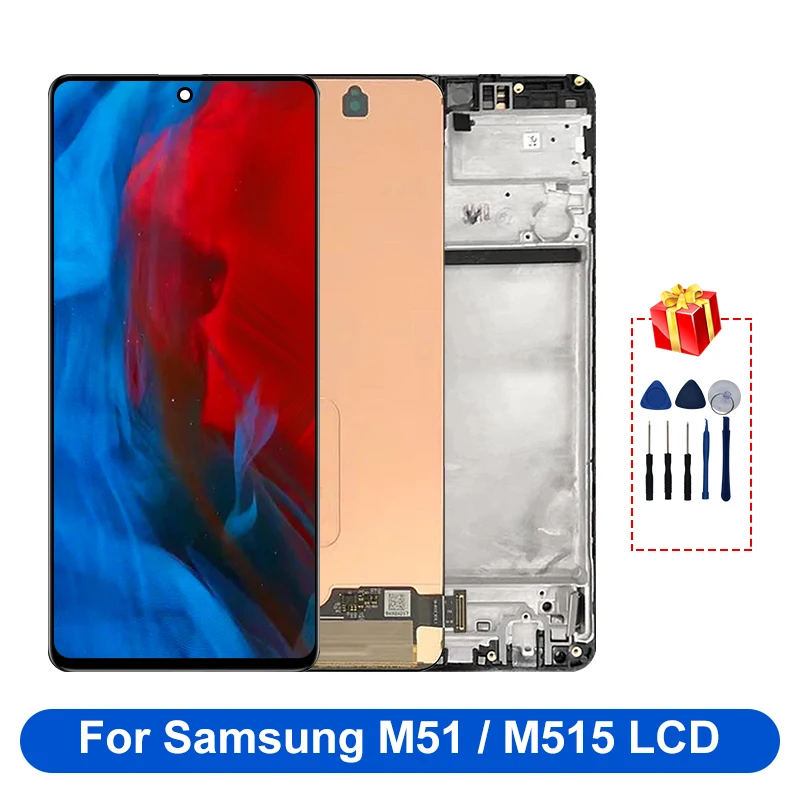 

6.7 Original For Samsung Galaxy M51 LCD SM-M515FN/DS M515 Display Touch Screen Digitizer For Samsung M515F LCD Replacement Parts
