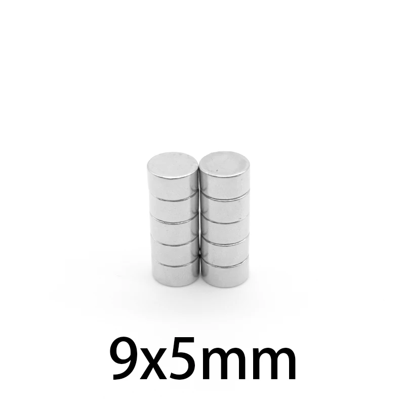 

Неодимовый магнит 9 Х5 мм, 20-150 шт., редкоземельный маленький, сильный, Круглый, постоянный, 9 Х5 мм, электромагнит для холодильника NdFeB, никель, м...