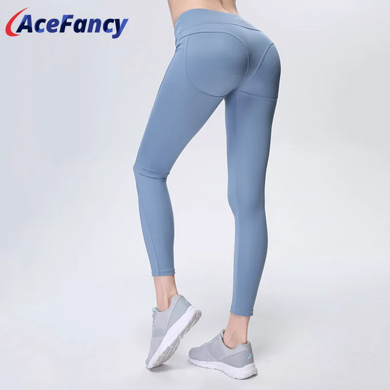 

Acefancy Sexy Hip Yoga Leggings High Waist Women Push Up Leggings For Fitness Slim Compression Gym Leggings Yoga Pants 18-153