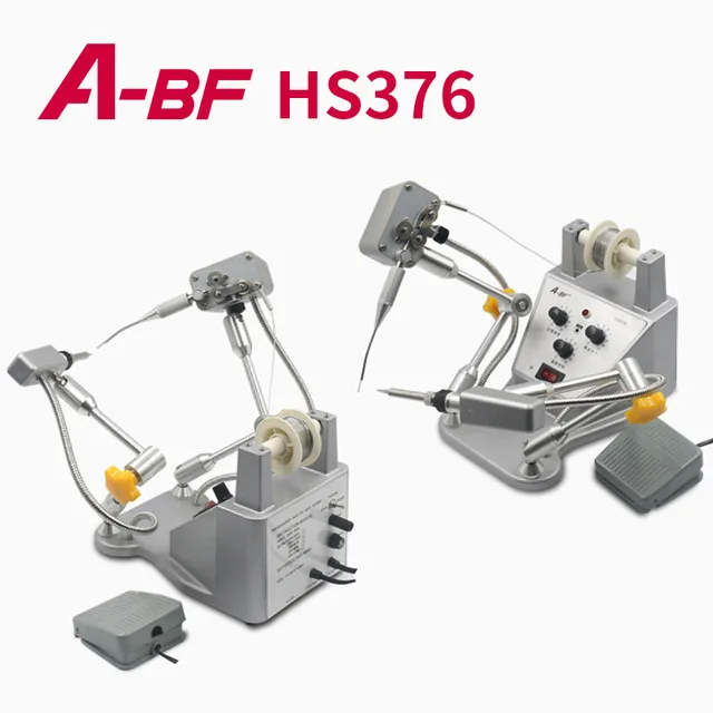 HS376 A-BF цифровой дисплей паяльная станция независимая ручка внутренний горячий тип пайки точечный сварщик Автоматическая Оловянная машина 120 Вт - Цвет: HS376