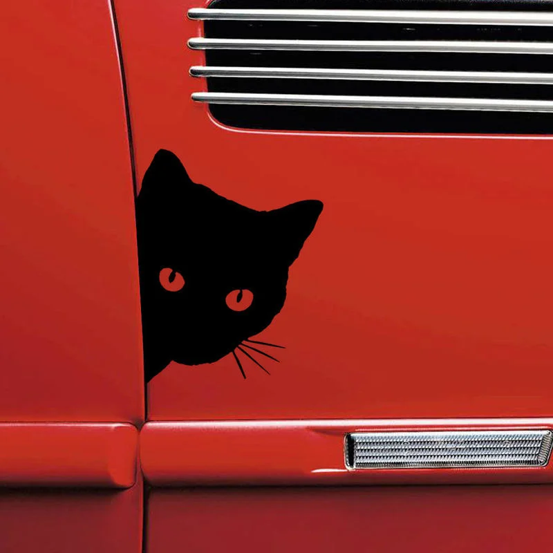 

Peeking Cat Car Sticker Decal Pattern Creative Auto Body Fashion Styling Decoration Reflective Waterproof Stickers