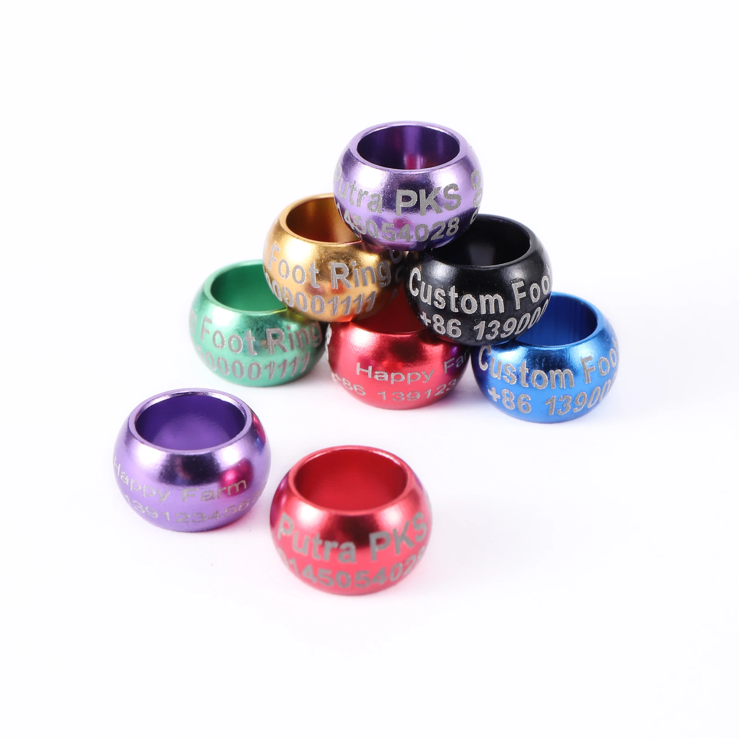 Изготовленный на заказ внутренний диаметр 8 мм/10 мм кольцо для ног птицы голубя