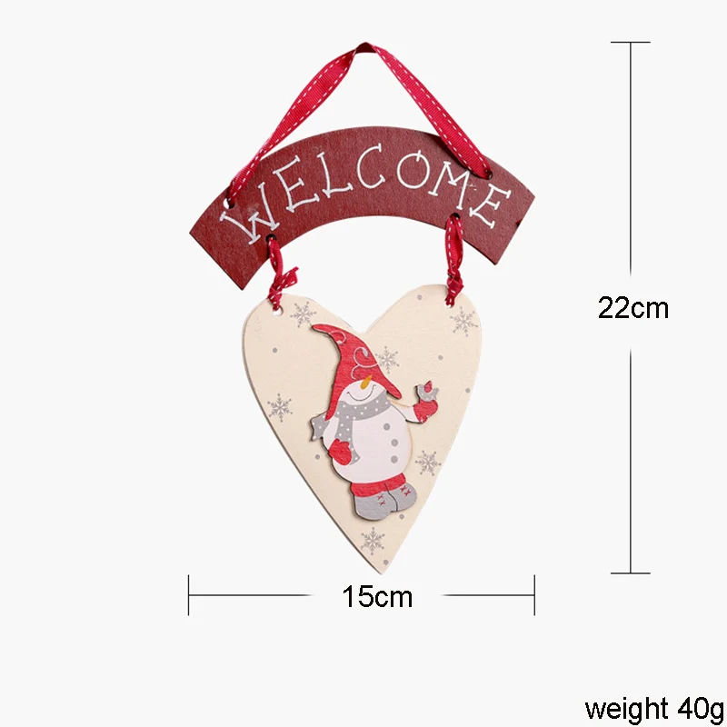 Лидер продаж деревянные подвесные украшения Рождественский Декор для двери